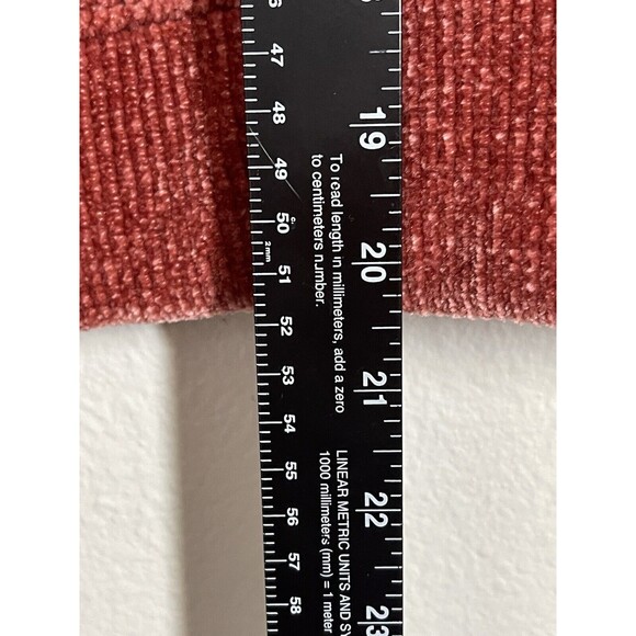 PrAna Long Sleeve Funnel Neck Chanavey Sweater Red Chenille Size S Cropped Bell - Picture 10 of 12